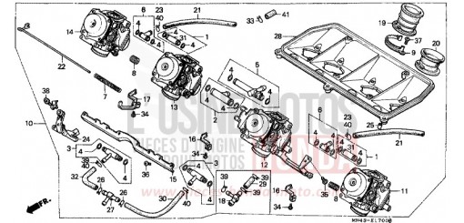 CARBURATEUR (ENS.) CBR600FL de 1990